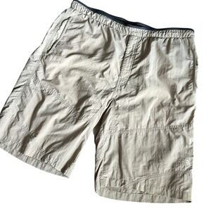 The North Face Shorts Men's XL Tan Lightweight Hiking‎ Outdoor Elastic waist